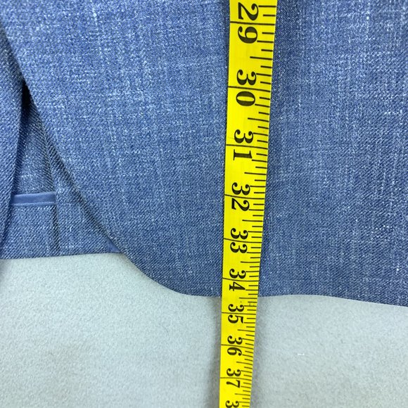 **SOLD**Ralph Lauren Blazer Mens 46L 46 Long Blue Wool Silk Linen Sport Coat - Picture 8 of 16
